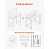 Mesa Escritorio Acrílica 2 Niveles con Soporte Monitor | 50×80×88 cm | Transparente - 6