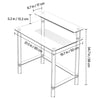 Mesa Escritorio Acrílica 2 Niveles con Soporte Monitor | 50×80×88 cm | Transparente - 5