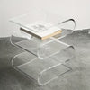 Estante de Libros Acrílico Transparente | Mesa Auxiliar para Estudio y Dormitorio - 1