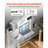 Mesa Escritorio Acrílica 2 Niveles con Soporte Monitor | 50×80×88 cm | Transparente - 1