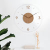 Reloj de Pared Minimalista Transparente | Agujas de Madera | Silencioso - 2