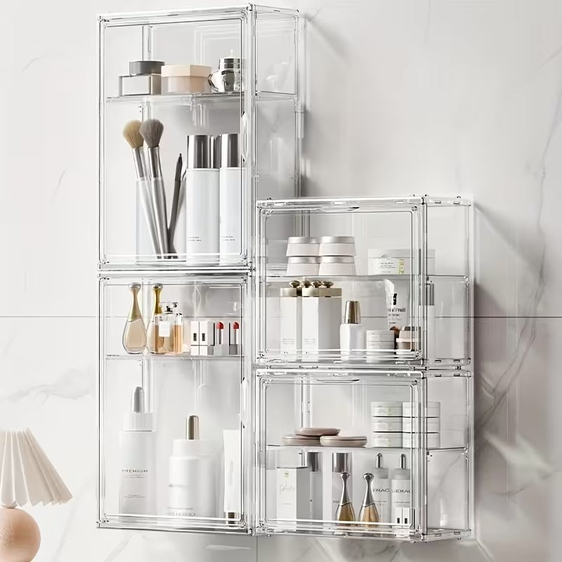 Vitrina de Exhibición Acrílico 3 Niveles | Puerta Magnética | Sin Ensamblaje