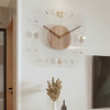 Reloj de Pared Minimalista Transparente | Agujas de Madera | Silencioso - 3