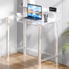 Mesa Escritorio Acrílica 2 Niveles con Soporte Monitor | 50×80×88 cm | Transparente - 2