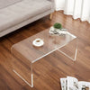 Mesa de Café Acrílica Transparente en U | 32x15,8x16,7 cm | Salón y Patio - 1
