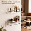 Juego 2 Estantes de Pared Acrílico Transparente | Estantería Flotante - 3