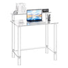 Mesa Escritorio Acrílica 2 Niveles con Soporte Monitor | 50×80×88 cm | Transparente - 4